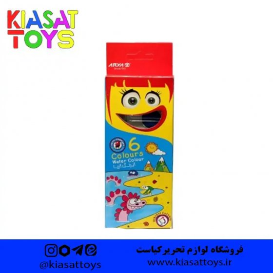 آبرنگ 6 رنگ آریا