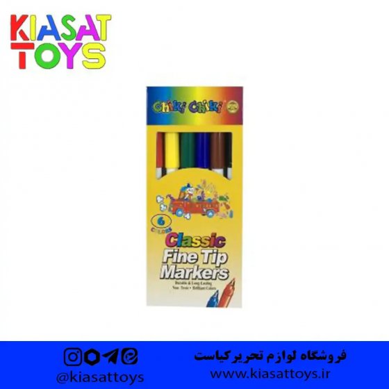 ماژیک رنگ آمیزی 6 رنگ چیکی چیکی مدل LA27