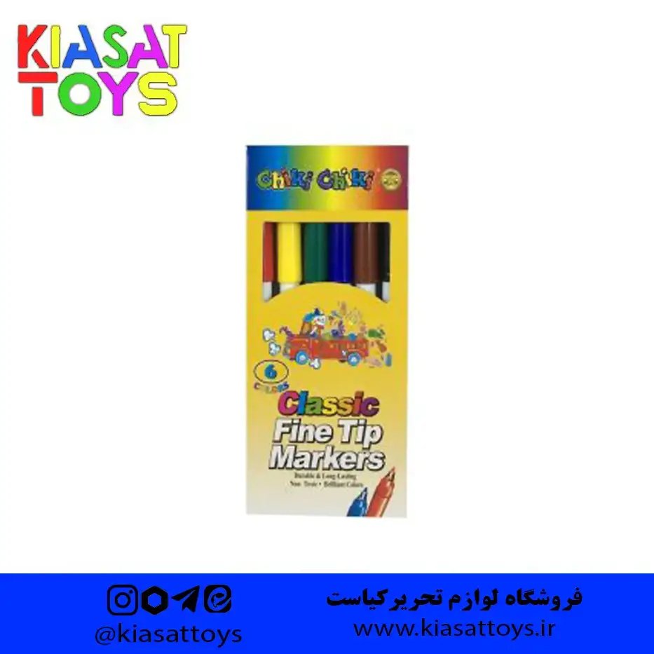 ماژیک رنگ آمیزی 6 رنگ چیکی چیکی مدل LA27
