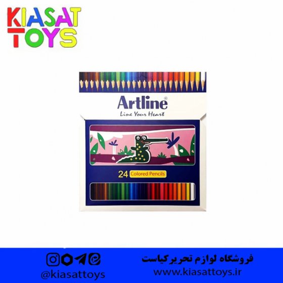 آرت لاین مدادرنگی 24 رنگ مقوایی