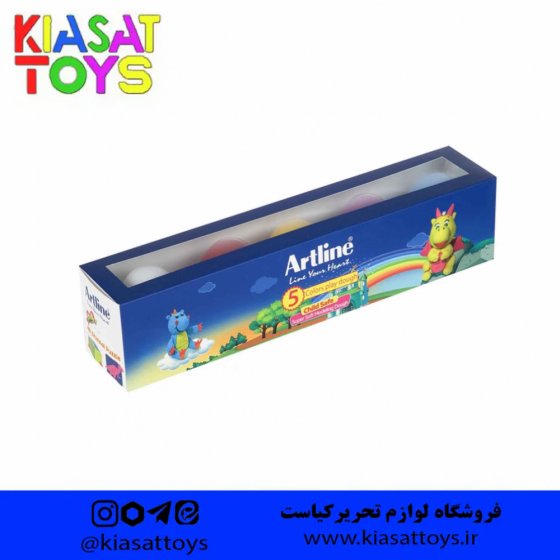 آرت لاین خمیربازی تخم مرغی 5 رنگ همراه با پازل
