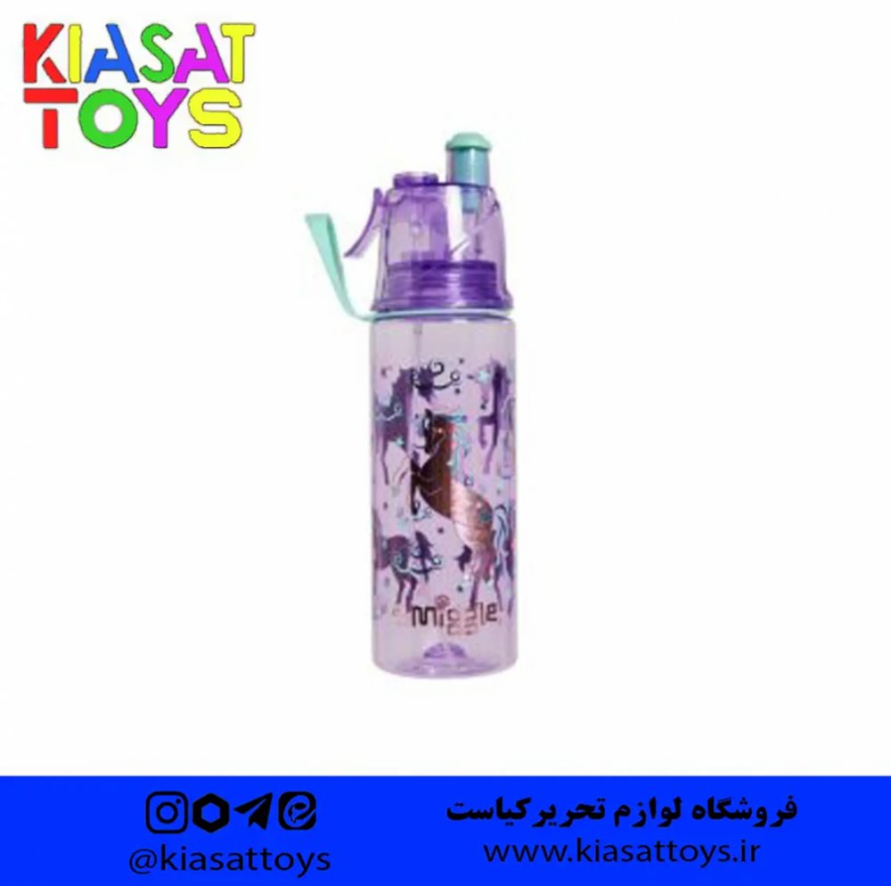 قمقمه افشانه دار فانتزی شفاف یونی کورن هیرو