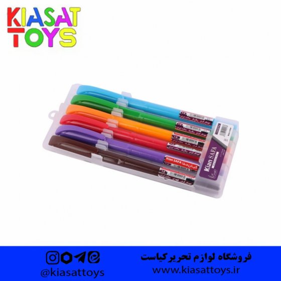 خودکار رنگی کیان پک 6 عددی