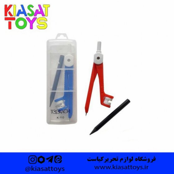 پرگار جعبه ای پاک کن دار توکاچی