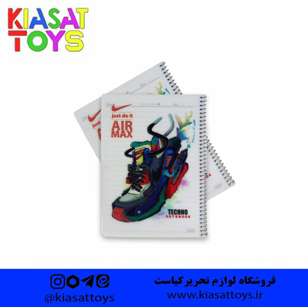 تکنو دفتر 50 برگ طلقی فنری کلاسیک