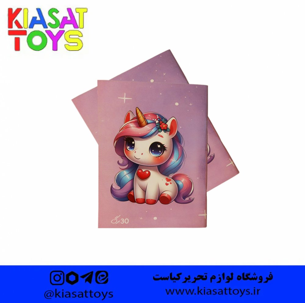 وتوس-دفتر 30 برگ شطرنجی خانه درشت کد 143/1